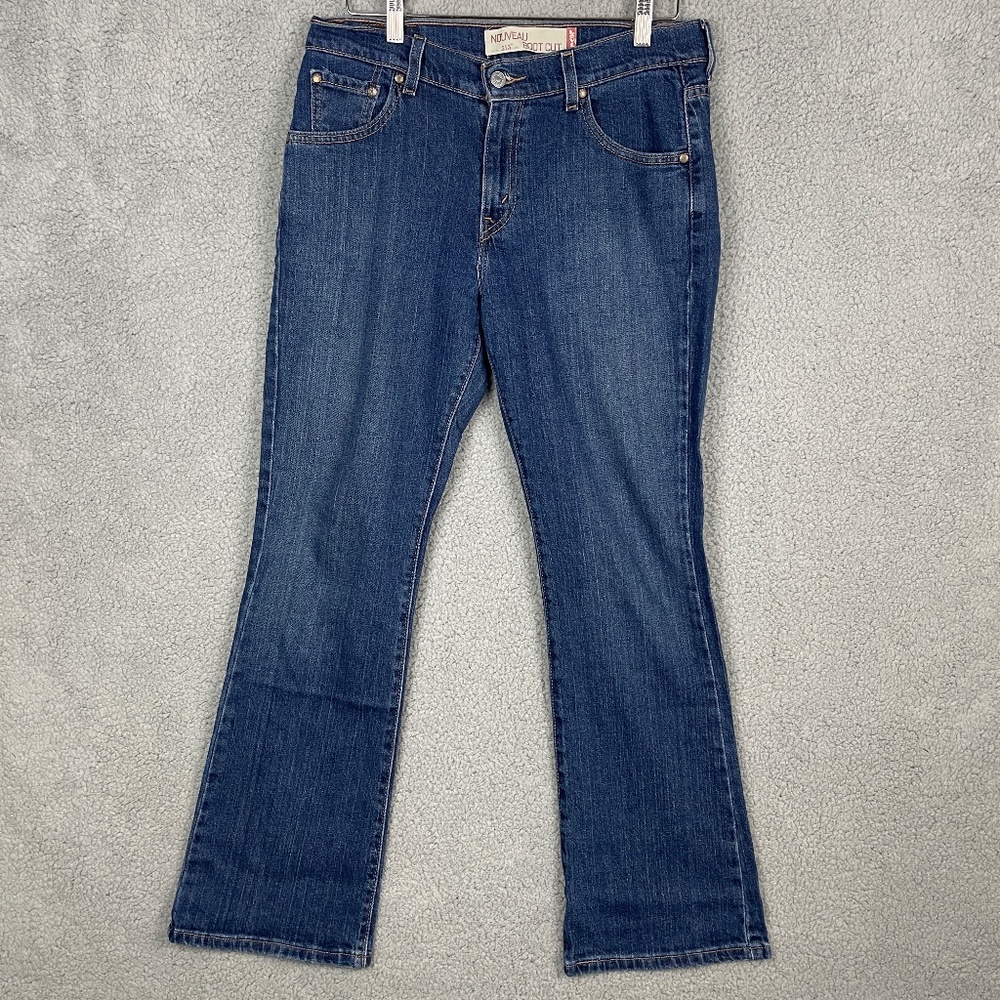 LEVI'S Jeans Womens 10 (31.5x30.5) Nouveau Boot Cut 515 Denim Stretch Pockets